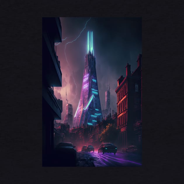 The Shard cyberpunk style by Art8085